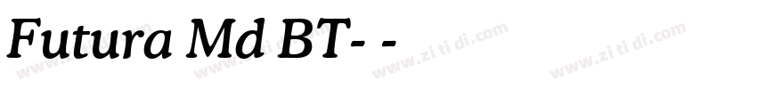 Futura Md BT-中字体转换